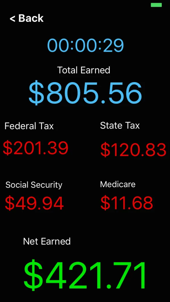 Captures d'écran de Taxes Paid Today
