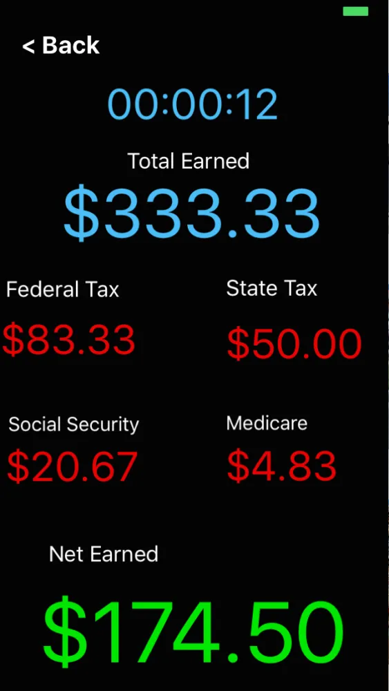 Captures d'écran de Taxes Paid Today