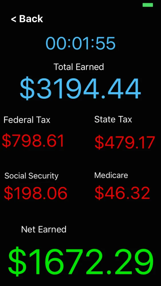Captures d'écran de Taxes Paid Today