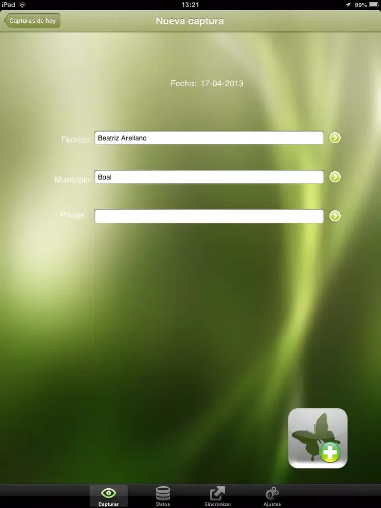 Ảnh chụp màn hình của Cuadernos de campo iPad 