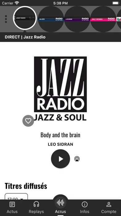 ภาพหน้าจอของ Jazz Radio