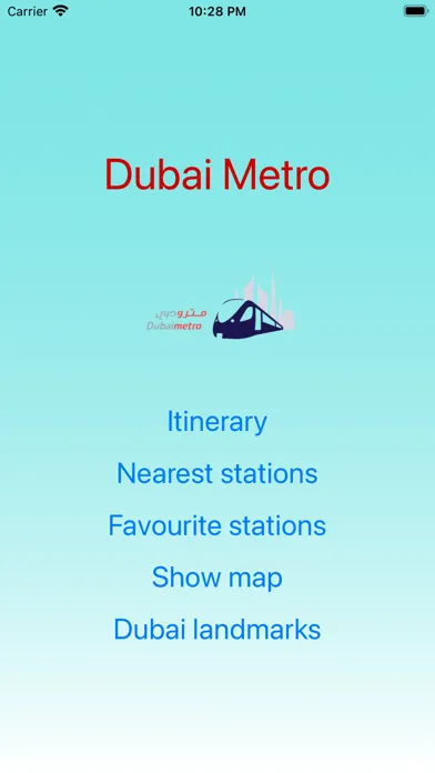 Dubai Metro - app Screenshots