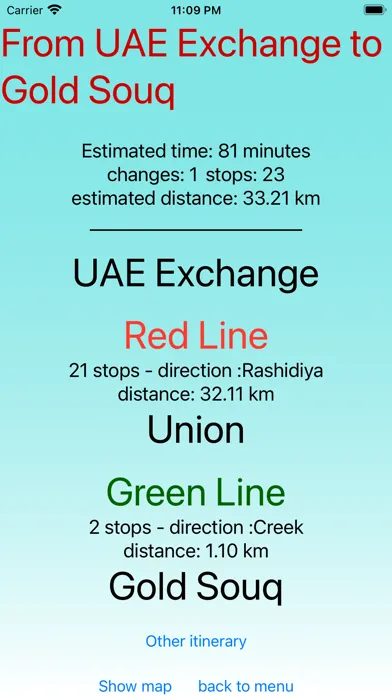 Dubai Metro - app Screenshots