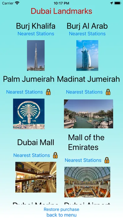 Dubai Metro - app Screenshots