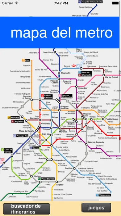 Metro de Madrid - Mapa y Buscador de Itinerarios 스크린샷