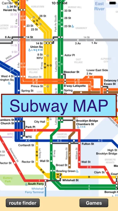 Captures d'écran de New York City Subway - map and route finder