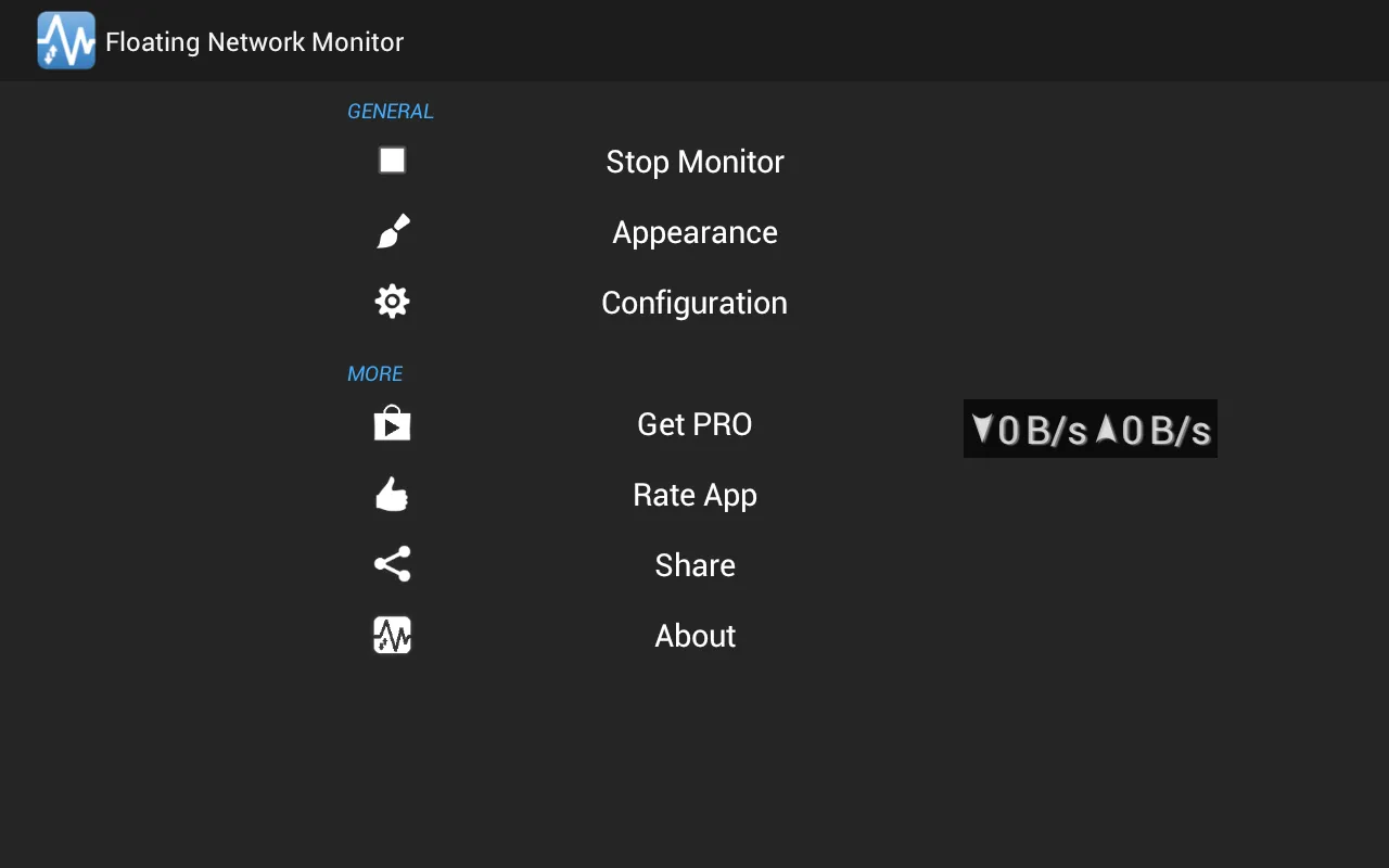 Floating Network Monitor Screenshots