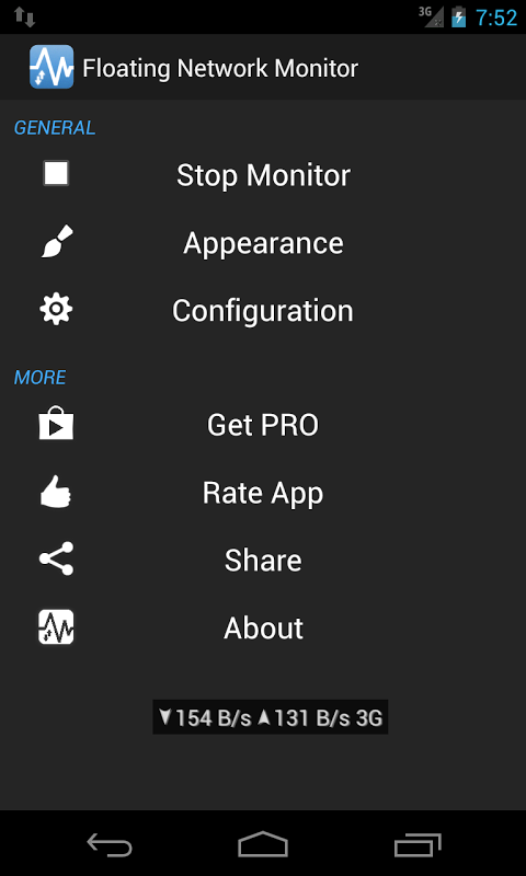 Floating Network Monitor Screenshots