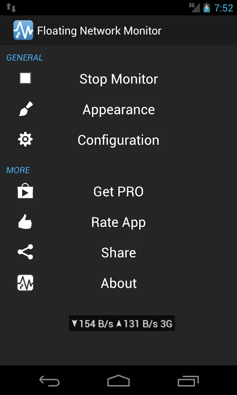 Floating Network Monitor Screenshots