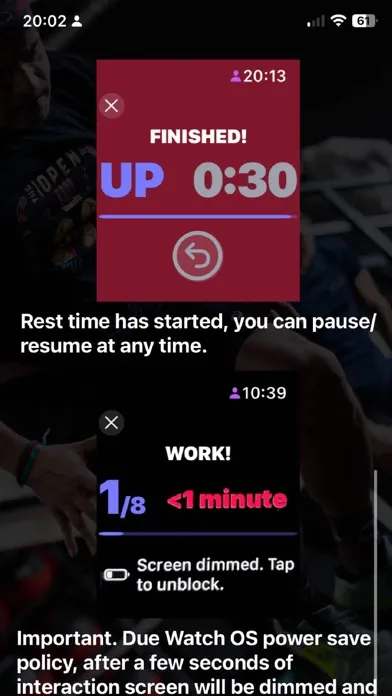 EMOM timers 스크린샷