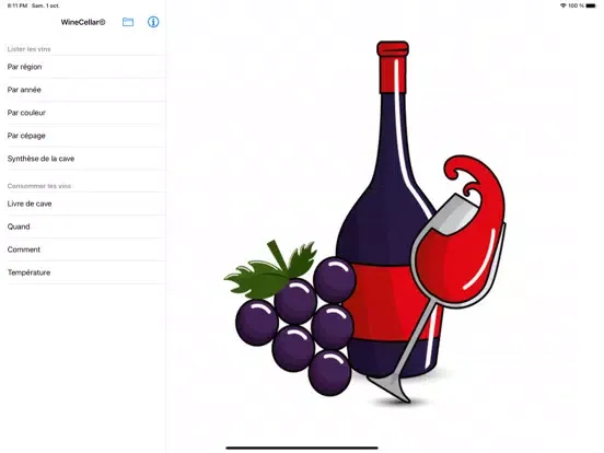 Tangkapan skrin WineCellar iPad 