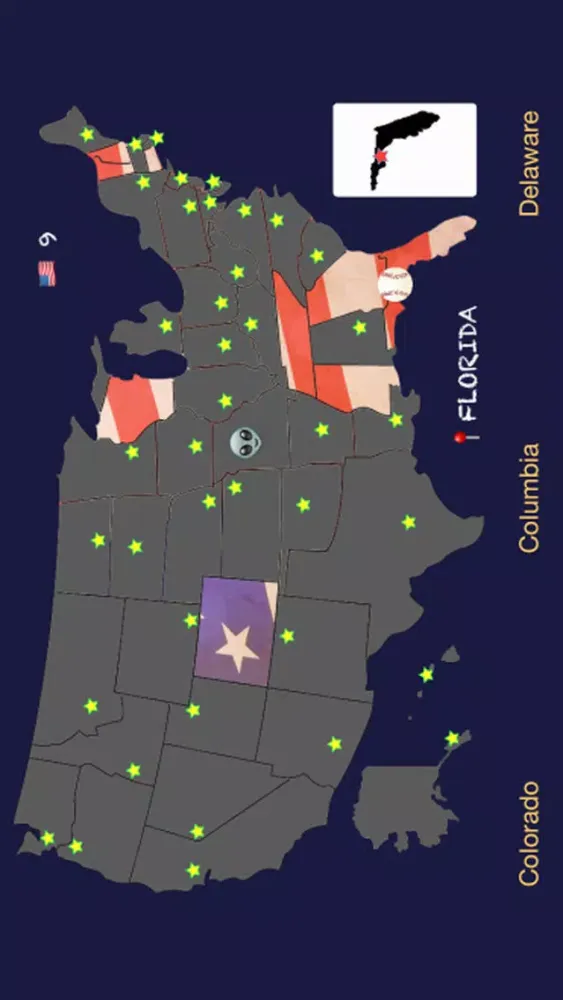 Zrzuty ekranu Learnin' USA: States, Capitals & Major Cities Game