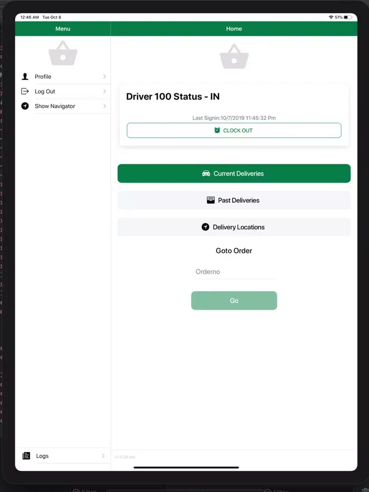 MyDelivery Driver iPad 應用截圖