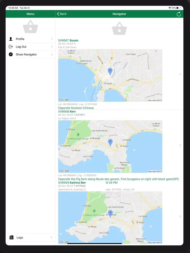 MyDelivery Driver iPad 應用截圖