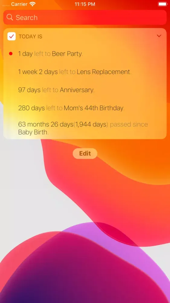 Today is: D-Day Widget Screenshots