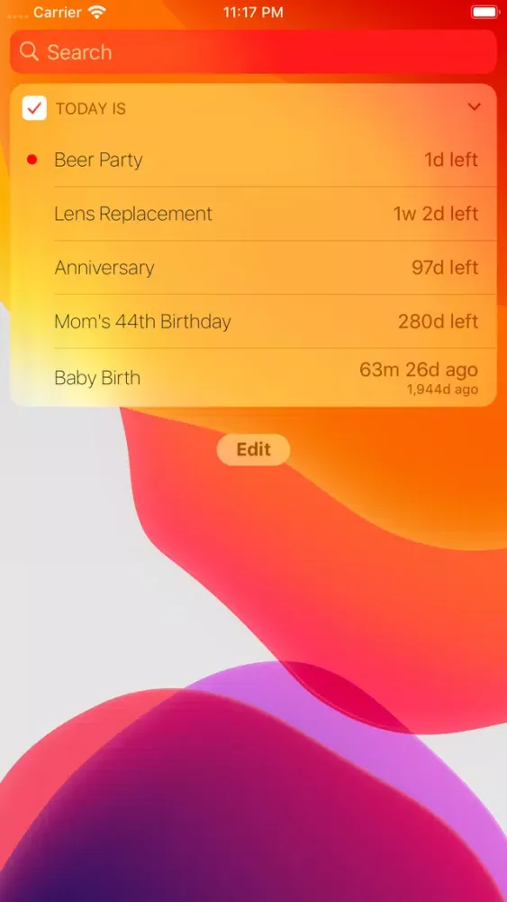Today is: D-Day Widget Screenshots