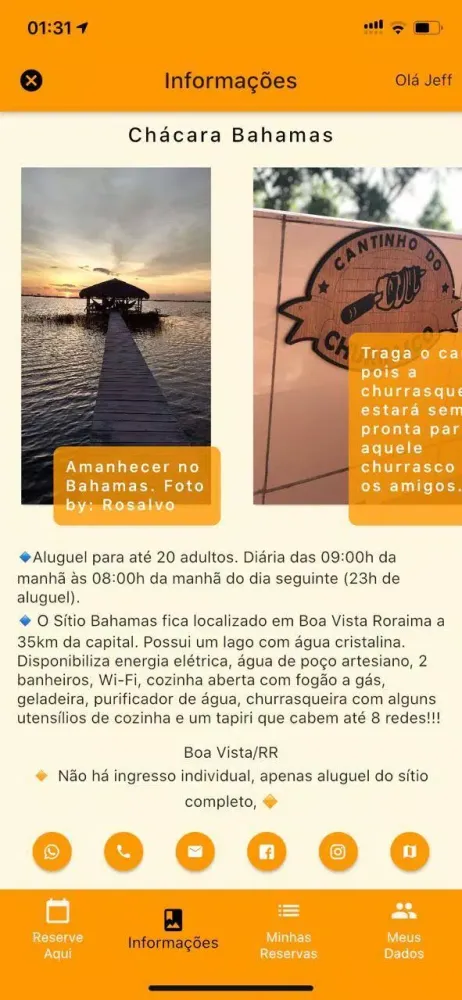 Capturas de tela do Bahamas RR