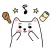 Kooni stickers 흰둥이 쿠니 아이메시지스티커