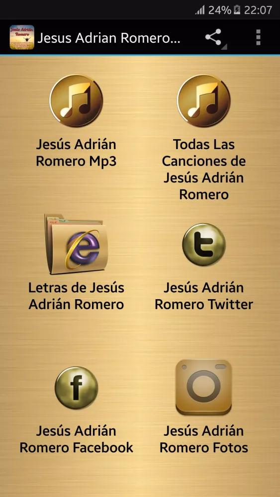 Ảnh chụp màn hình của Jesus Adrian Romero -Audio-