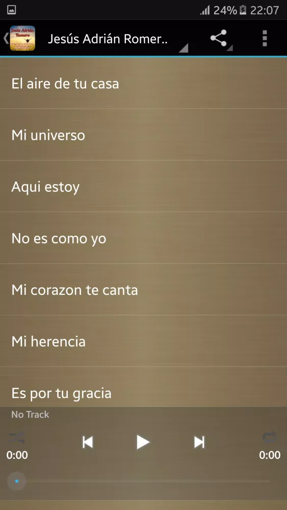 Ảnh chụp màn hình của Jesus Adrian Romero -Audio-