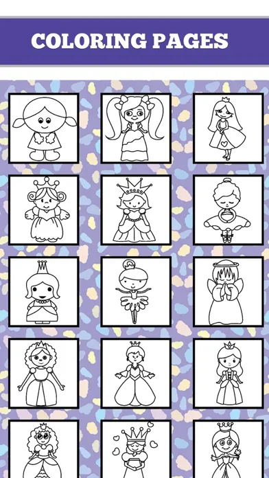 Zrzuty ekranu Fairy & Princess Coloring Book