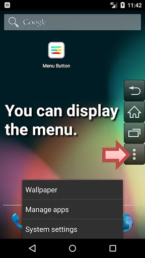Captures d'écran de Menu Button (No root)