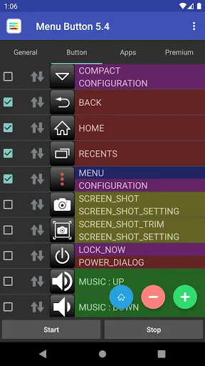 Captures d'écran de Menu Button (No root)