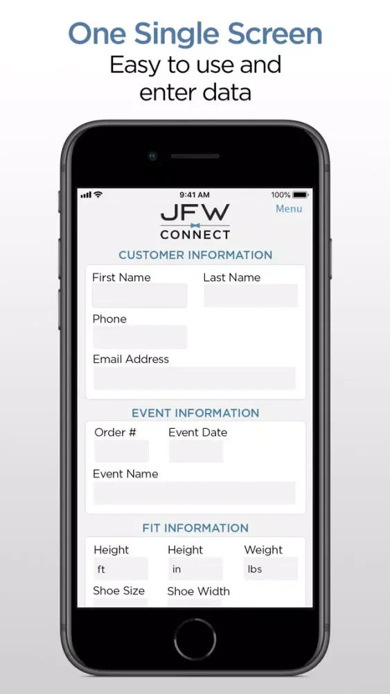 Ảnh chụp màn hình của JFW Connect