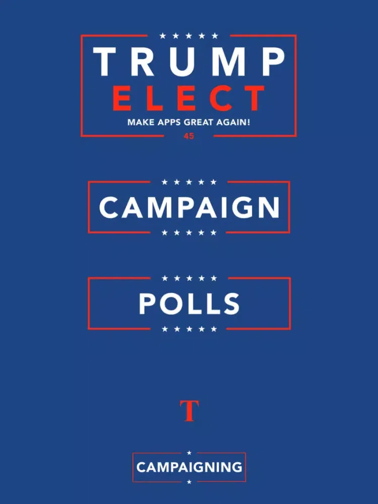 Captures d'écran de Trump Elect iPad 