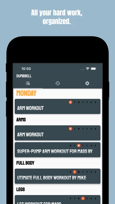 Dumbbell - Workout Log應用截圖