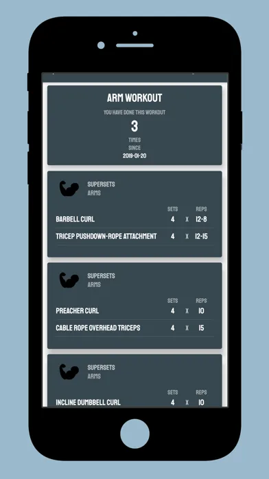 Dumbbell - Workout Log應用截圖