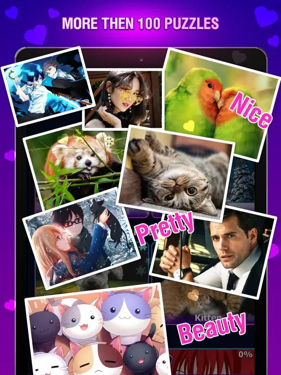 Captures d'écran de Pink Jigsaw Puzzles iPad 