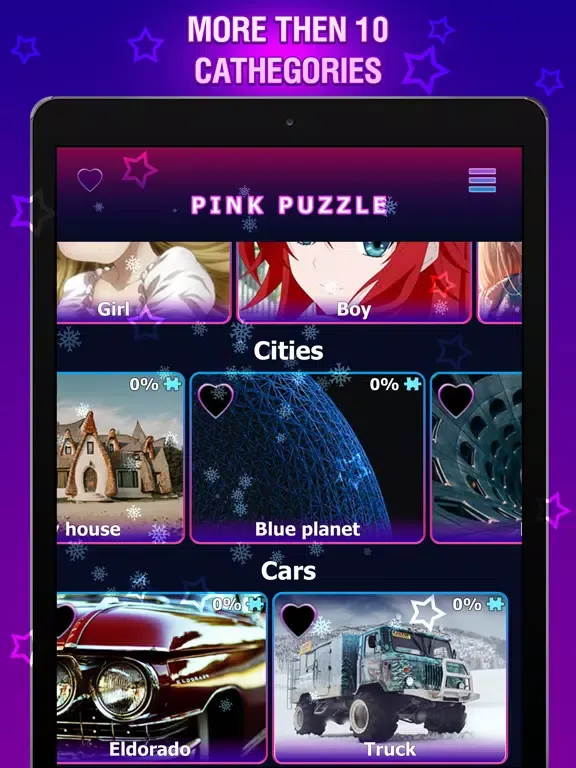 Captures d'écran de Pink Jigsaw Puzzles iPad 
