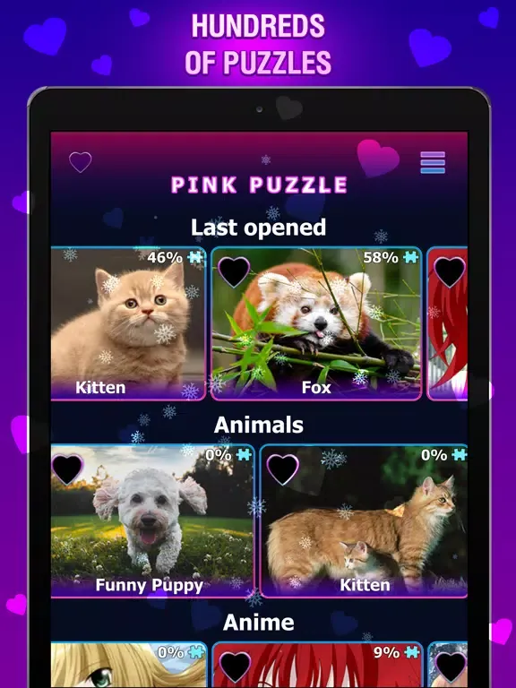 Captures d'écran de Pink Jigsaw Puzzles iPad 