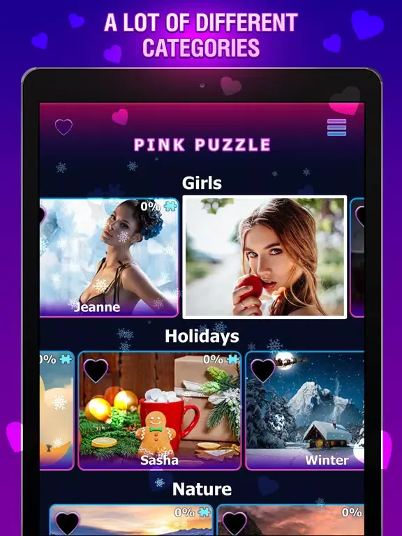 Captures d'écran de Pink Jigsaw Puzzles iPad 
