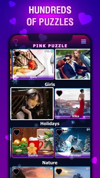 Captures d'écran de Pink Jigsaw Puzzles