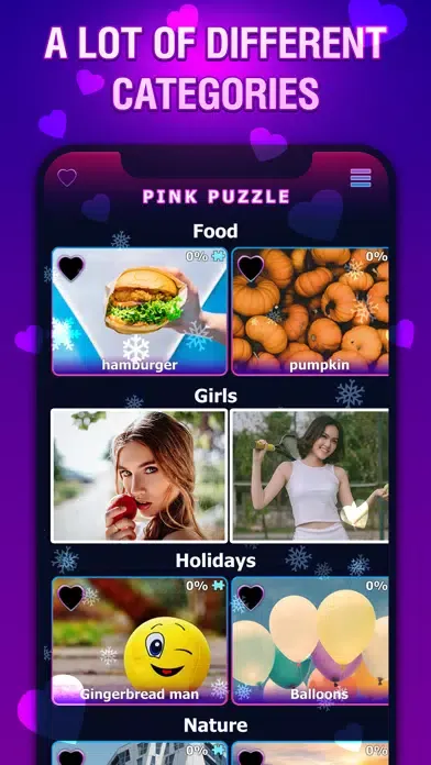 Captures d'écran de Pink Jigsaw Puzzles