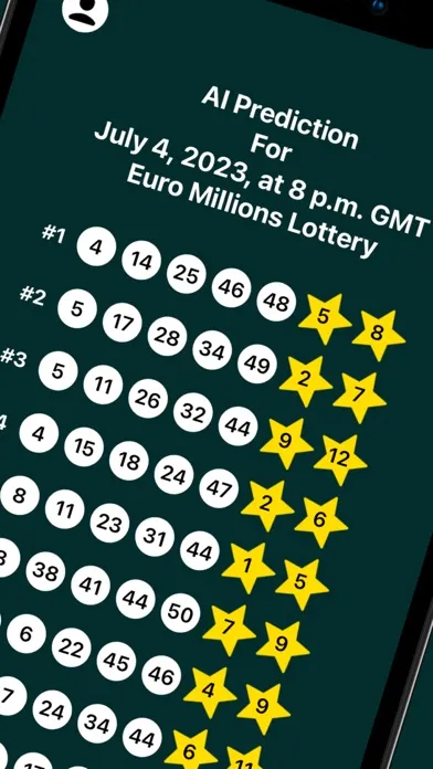 Capturas de tela do EuroMillions.ai Prediction