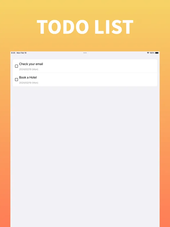 To Do List - Voice input iPad  Screenshots
