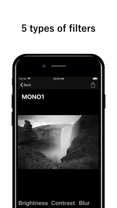Captures d'écran de Mono Cam - B&W photo App