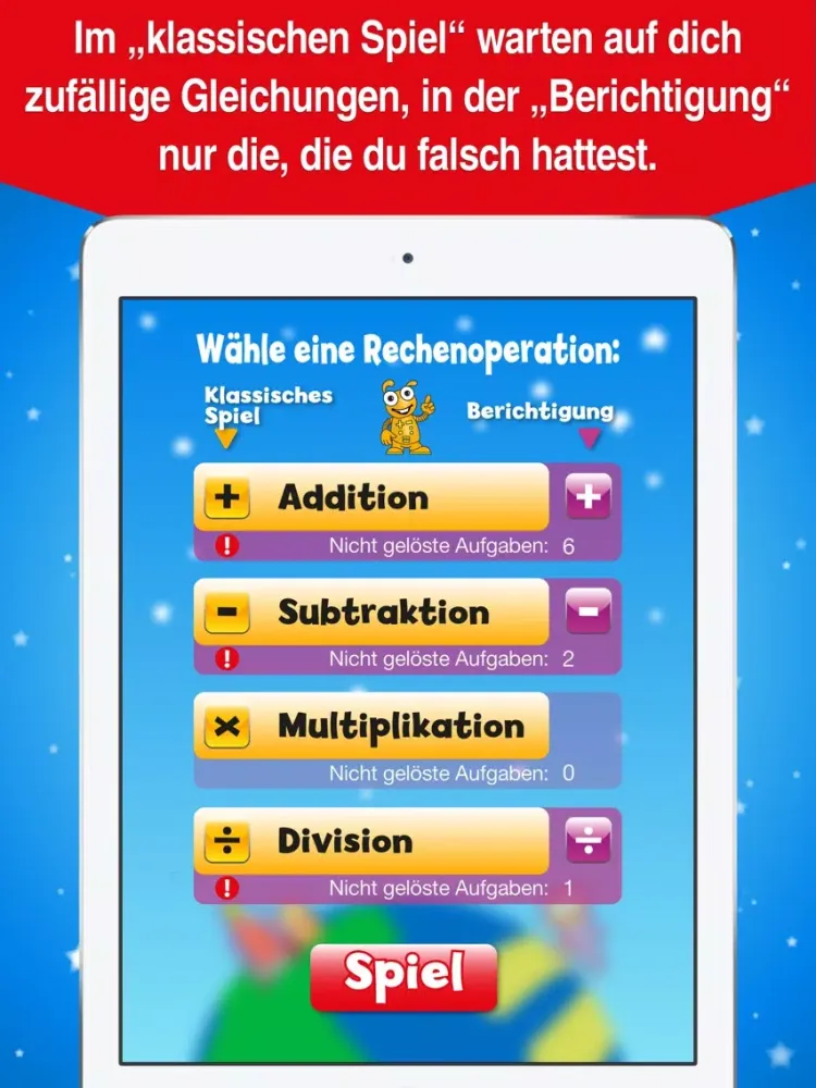 Capturas de pantalla de Mathespaß für kluge Kinder - Addition, Subtraktion, Multiplikation und Division! Das ist Mathematis EXTRA! iPad 