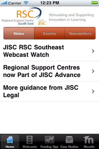Captures d'écran de JISC RSC South East