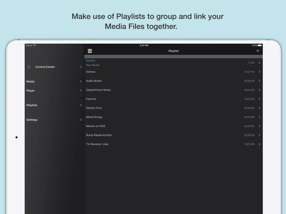 JuP&P - UPNP Player & Remote Control iPad 应用截图