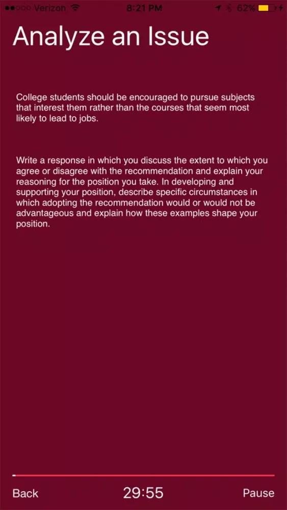 GRE Essay Practice Tool应用截图