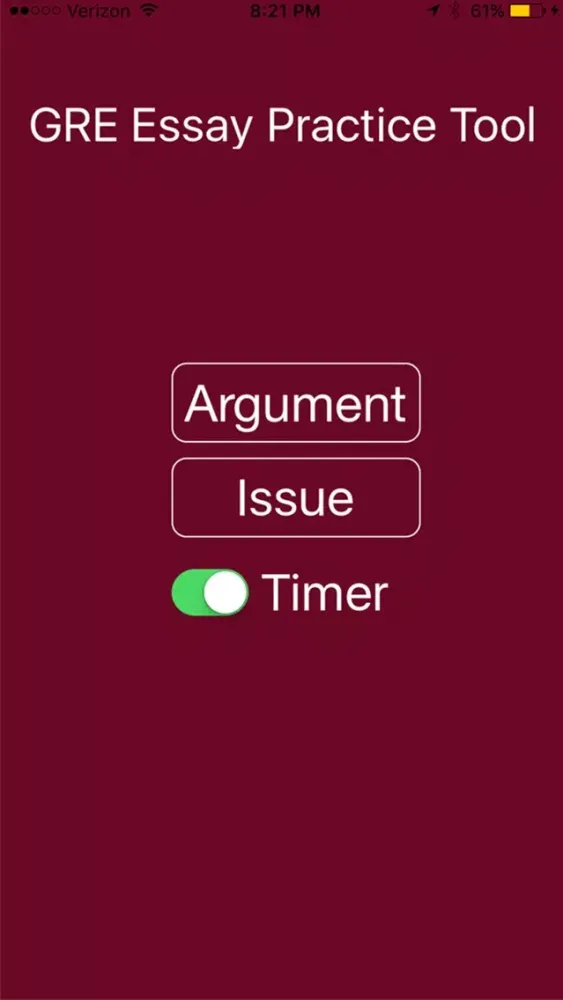 GRE Essay Practice Tool应用截图