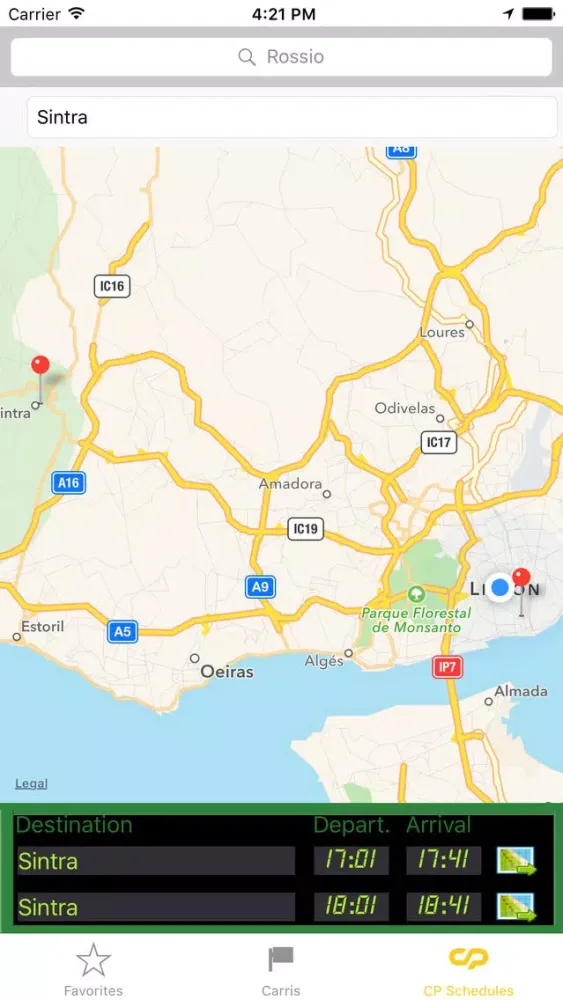 Captures d'écran de Transports