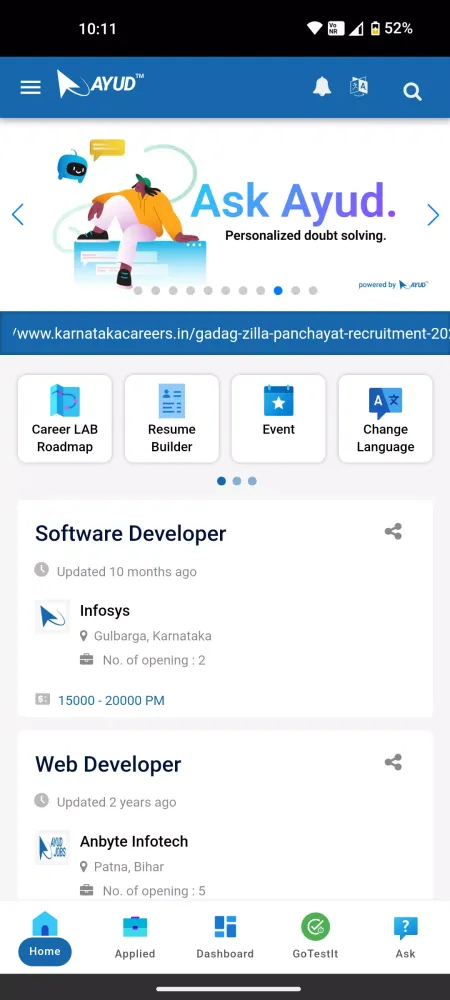 Ayud Career Booster Screenshots