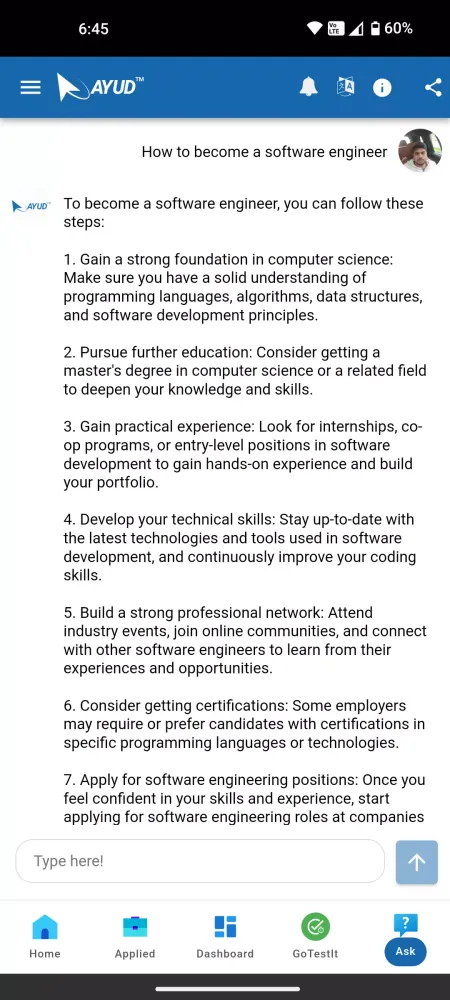 Ayud Career Booster Screenshots