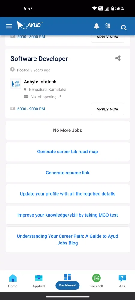Ayud Career Booster Screenshots