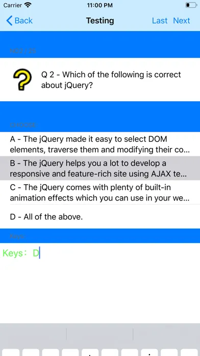 Screenshot di Tutorial for jQuery